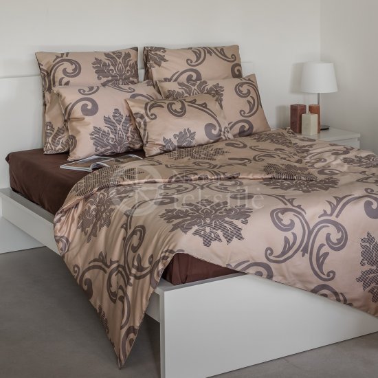 Mako satin bedding set CACAO